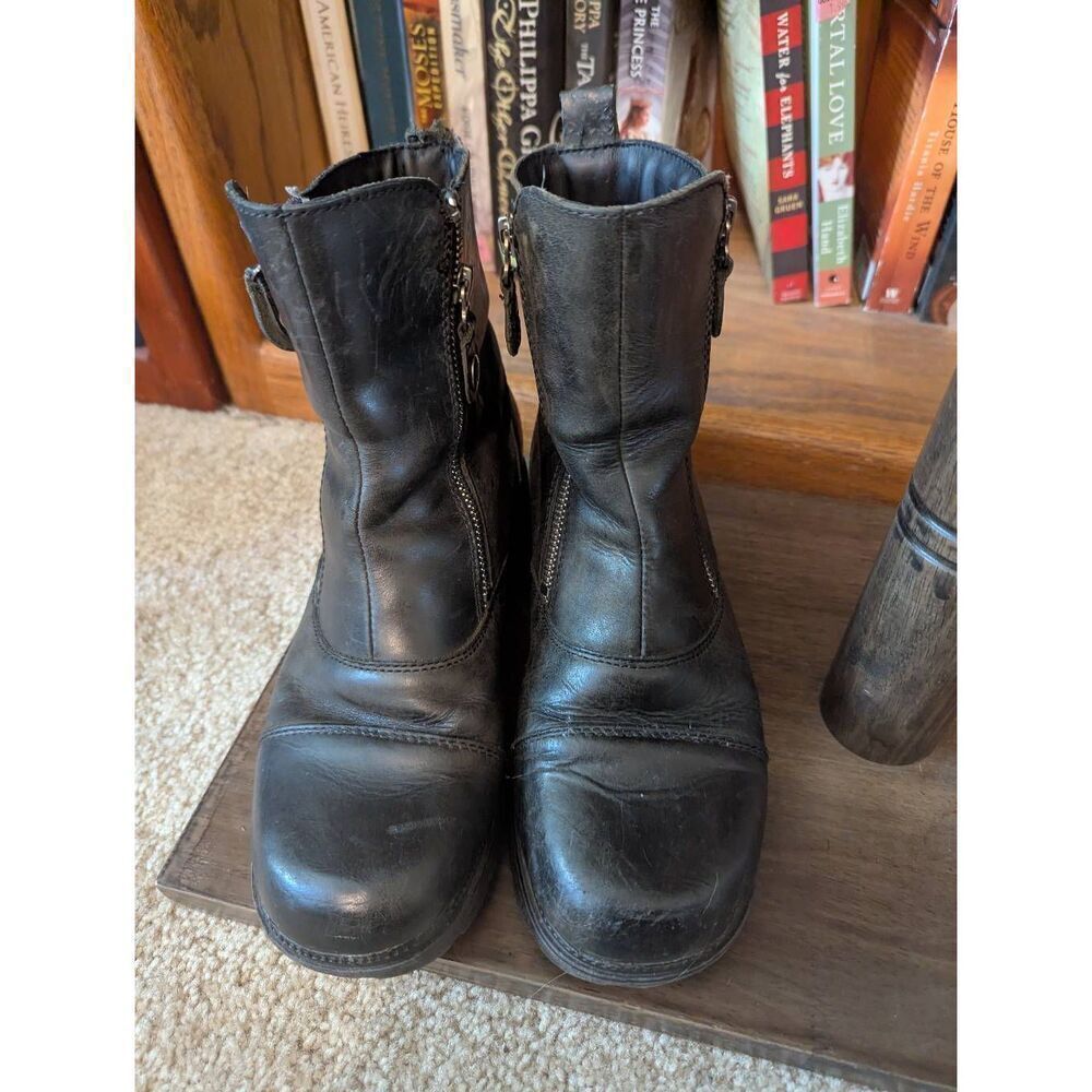 Harley Davidson Amherst Moto Soft Toe Biker Motorcycle Riding Boots Women's 8